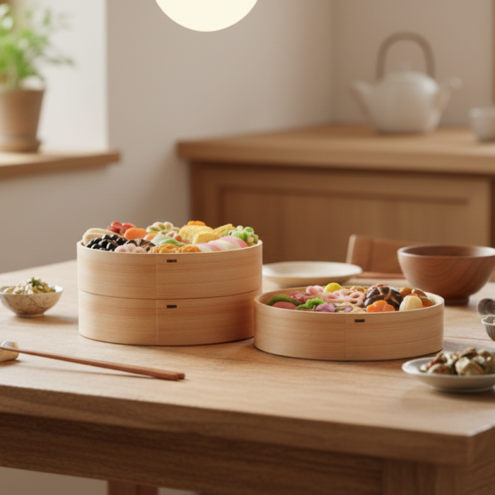 丸三段重(白木)