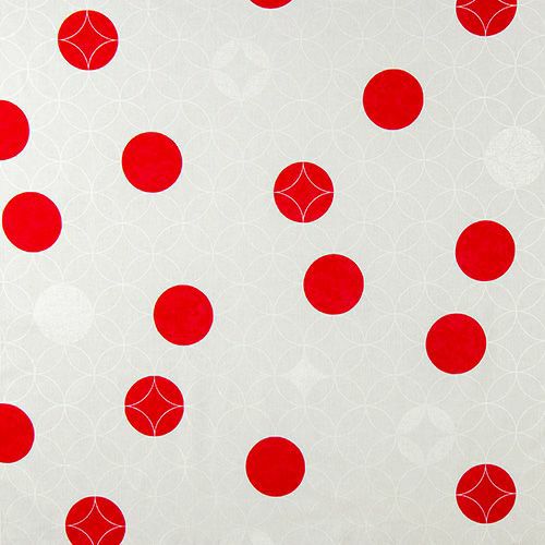 風呂敷 70cm 七宝 ベージュ（赤ドット）【限定数10】